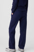 Solid Color Fleece Lined Drawstring Waist Casual Pants